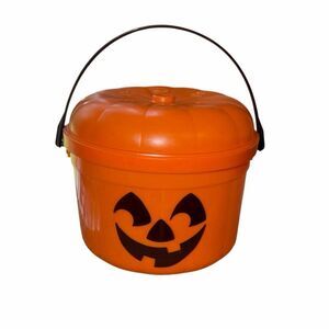 1986 McDonald’s trick or treat Halloween pumpkin bucket, original vintage